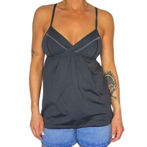 Lululemon Athletica Racerback Tank Built in Bra 6 Grey